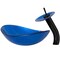 Novatto AZZURRO Glass Vessel Bathroom Sink Set in Matte Black NSFC-S1328031001MB - alternate 3